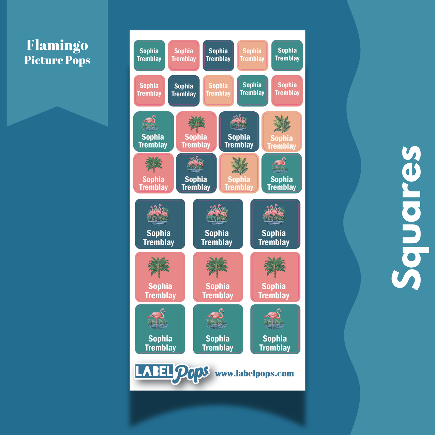 Squares - Flamingo