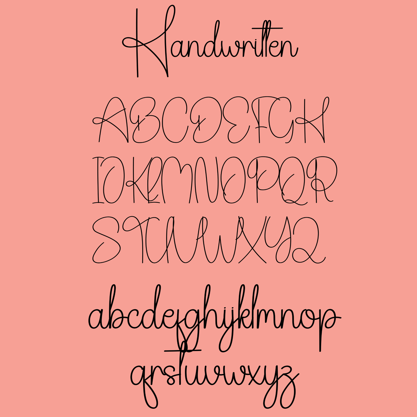 Handwritten Font - Name Wall Decal/Word Wall Decal (60cm/23.6in wide)