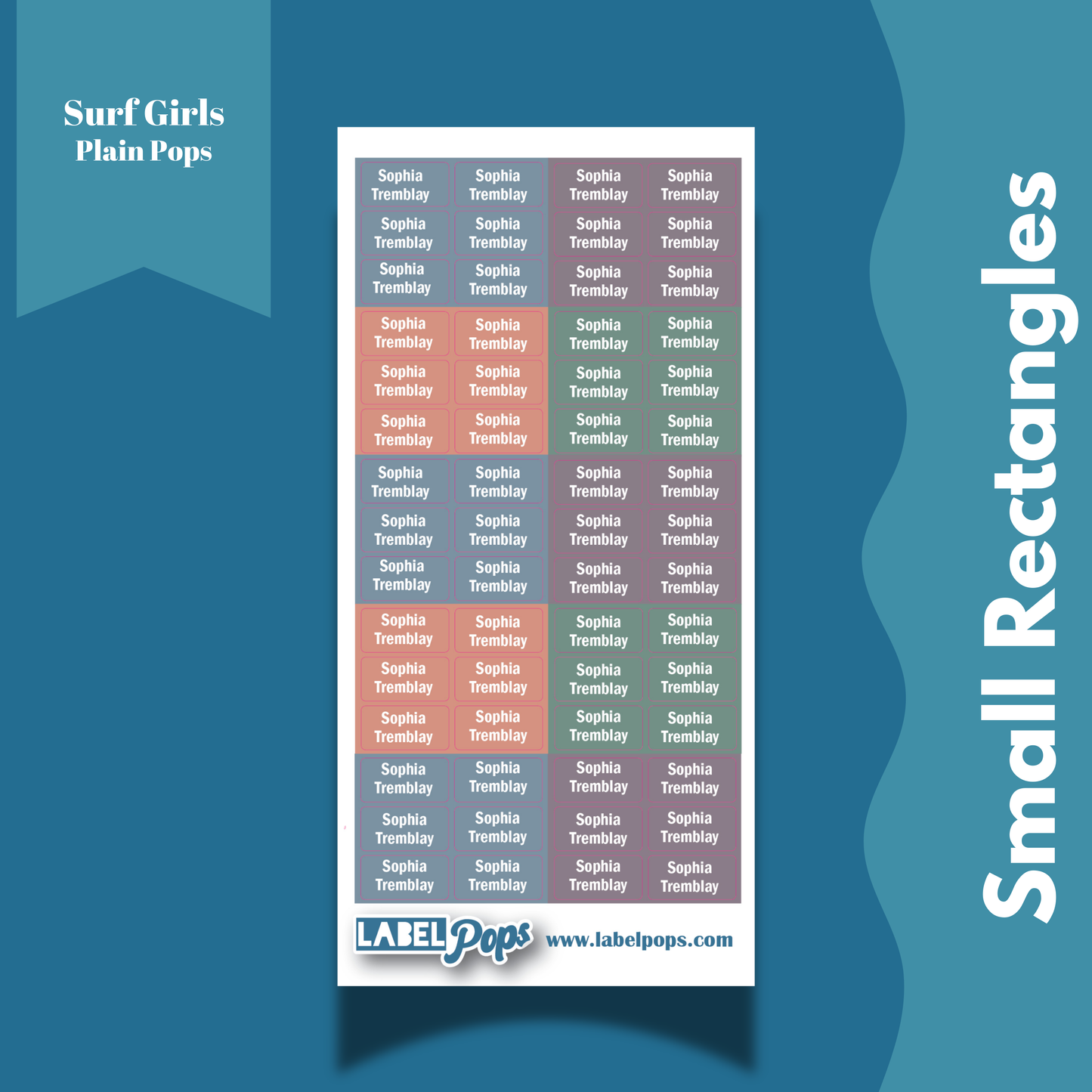 Small Rectangles - Surf Girls Colours