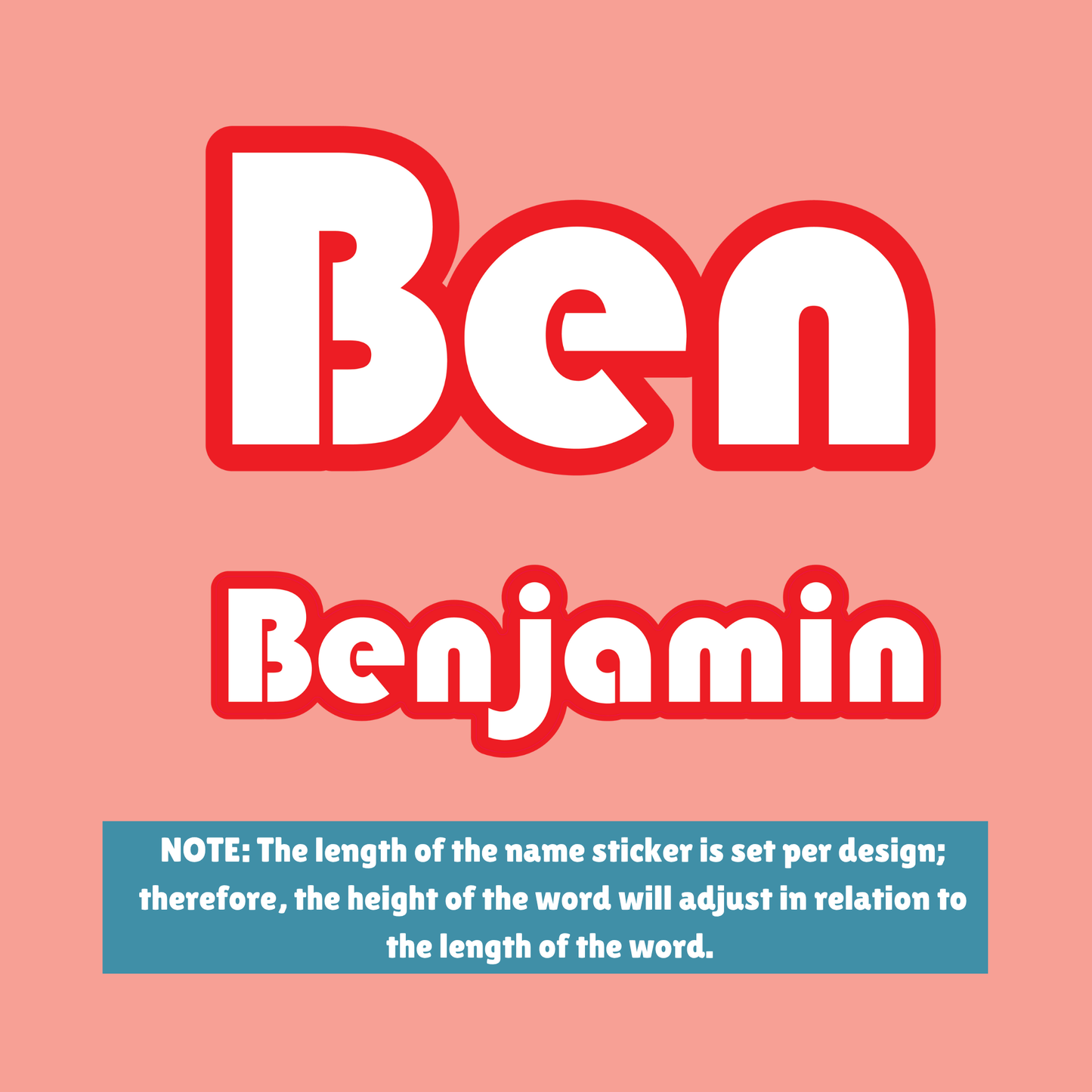 Personalized Sticker - 6 pack