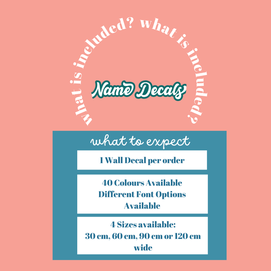 Bold Font - Name Wall Decal/Word Wall Decal (120cm/47.2in wide)