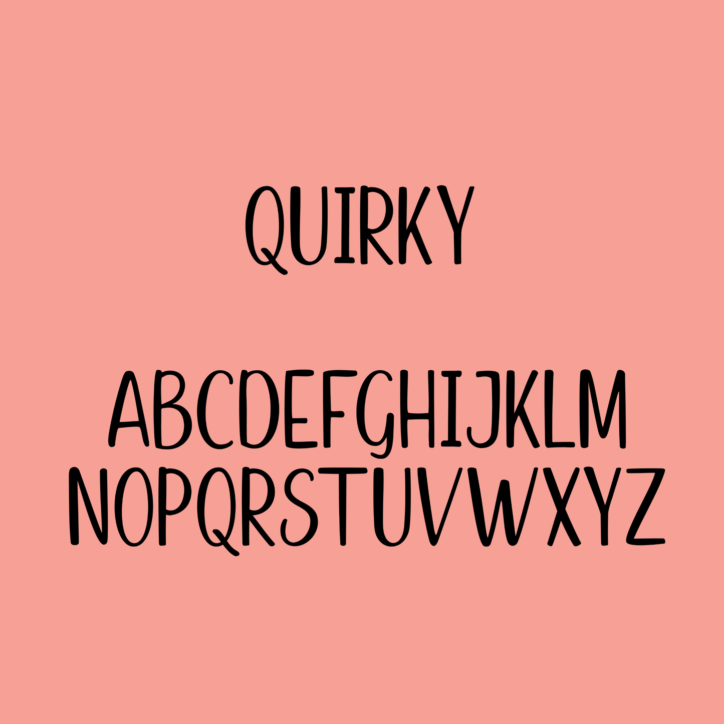 Quirky Font - Name Wall Decal/Word Wall Decal (60cm/23.6in wide)
