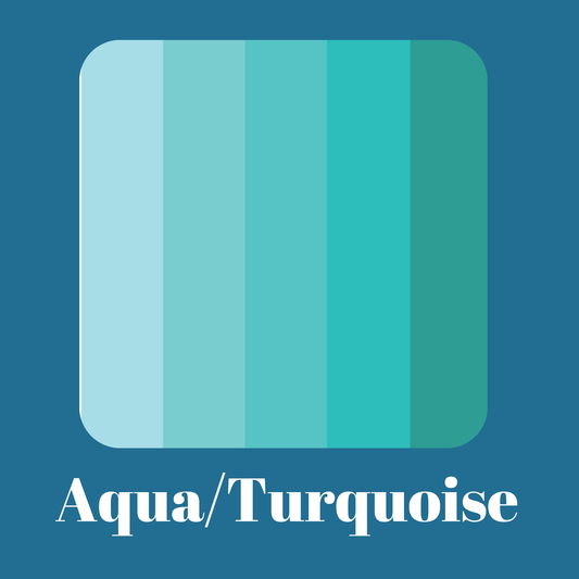 Small Circles - Monochromatic Aqua/Turquoise