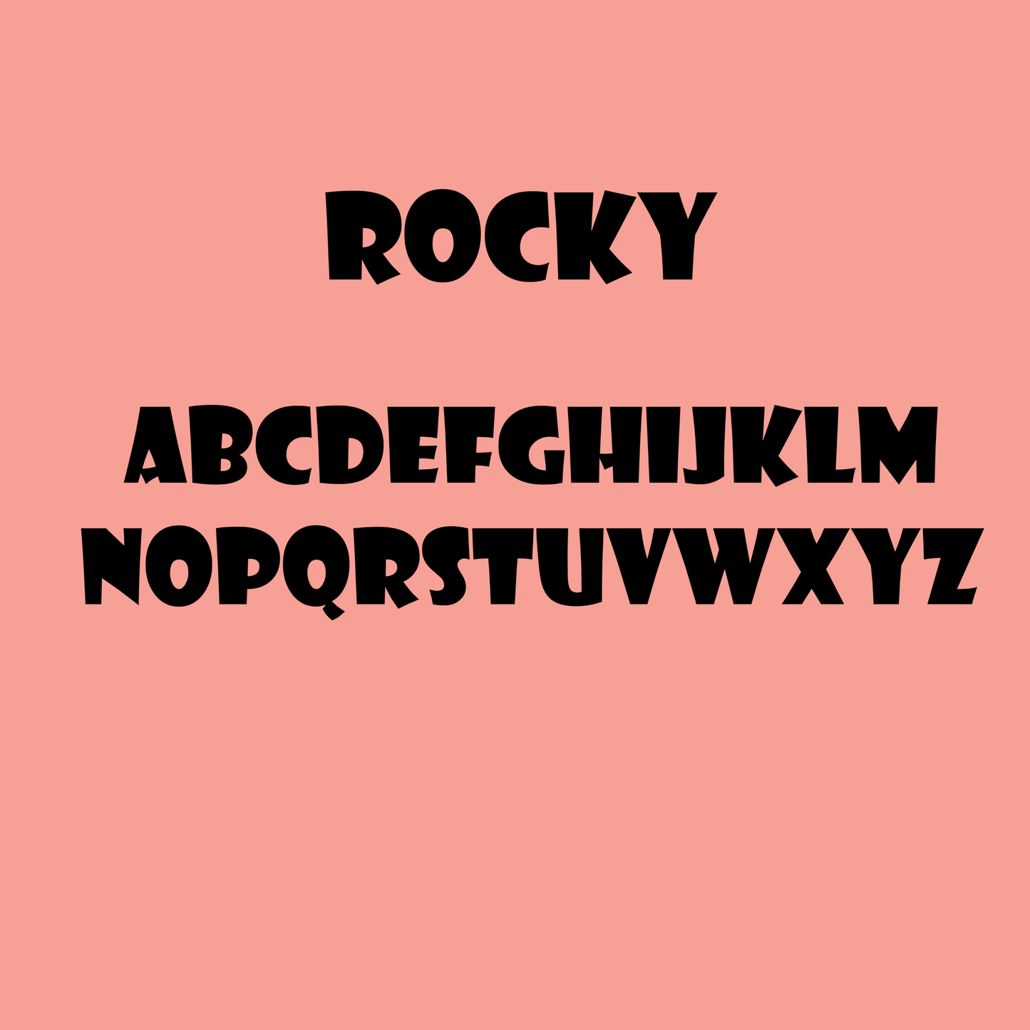 Rocky Font - Name Wall Decal/Word Wall Decal (60cm/23.6in wide)