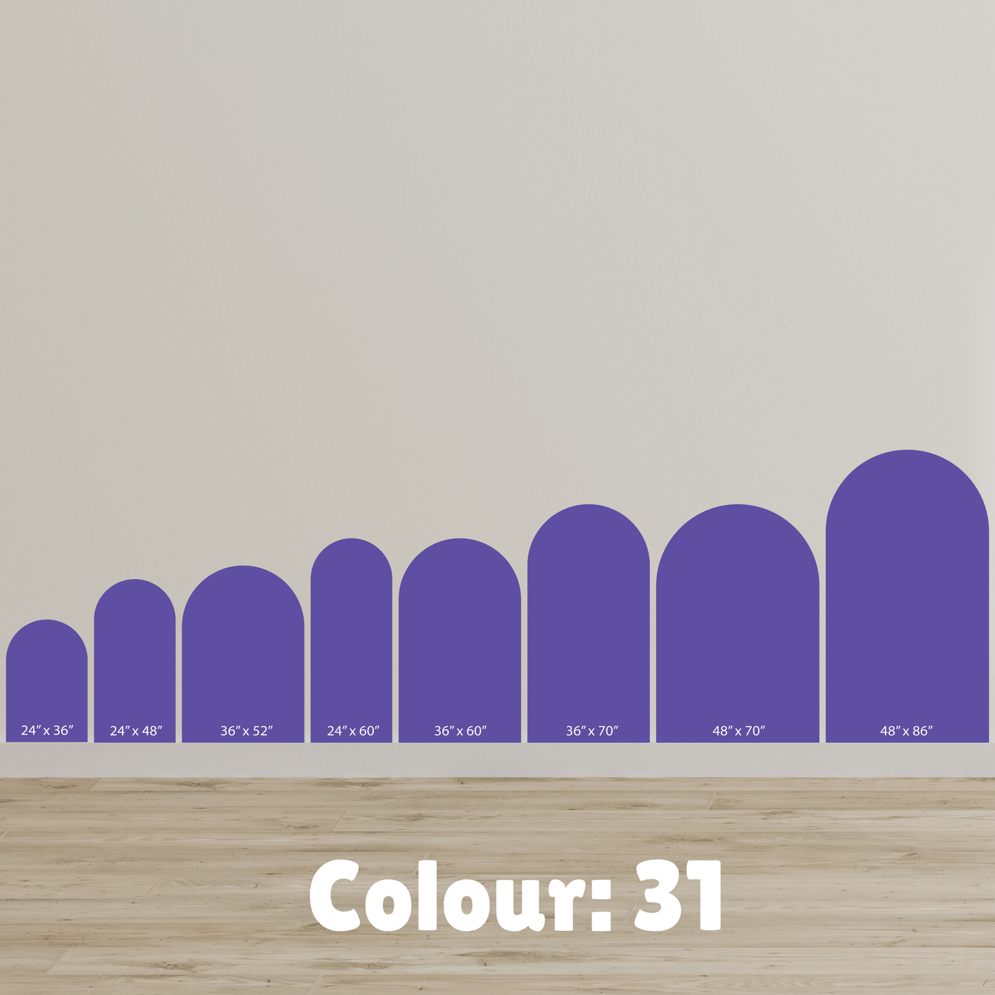 Arch Wall Decal/Wall Sticker - 40 Colour Options - 36" x 52"