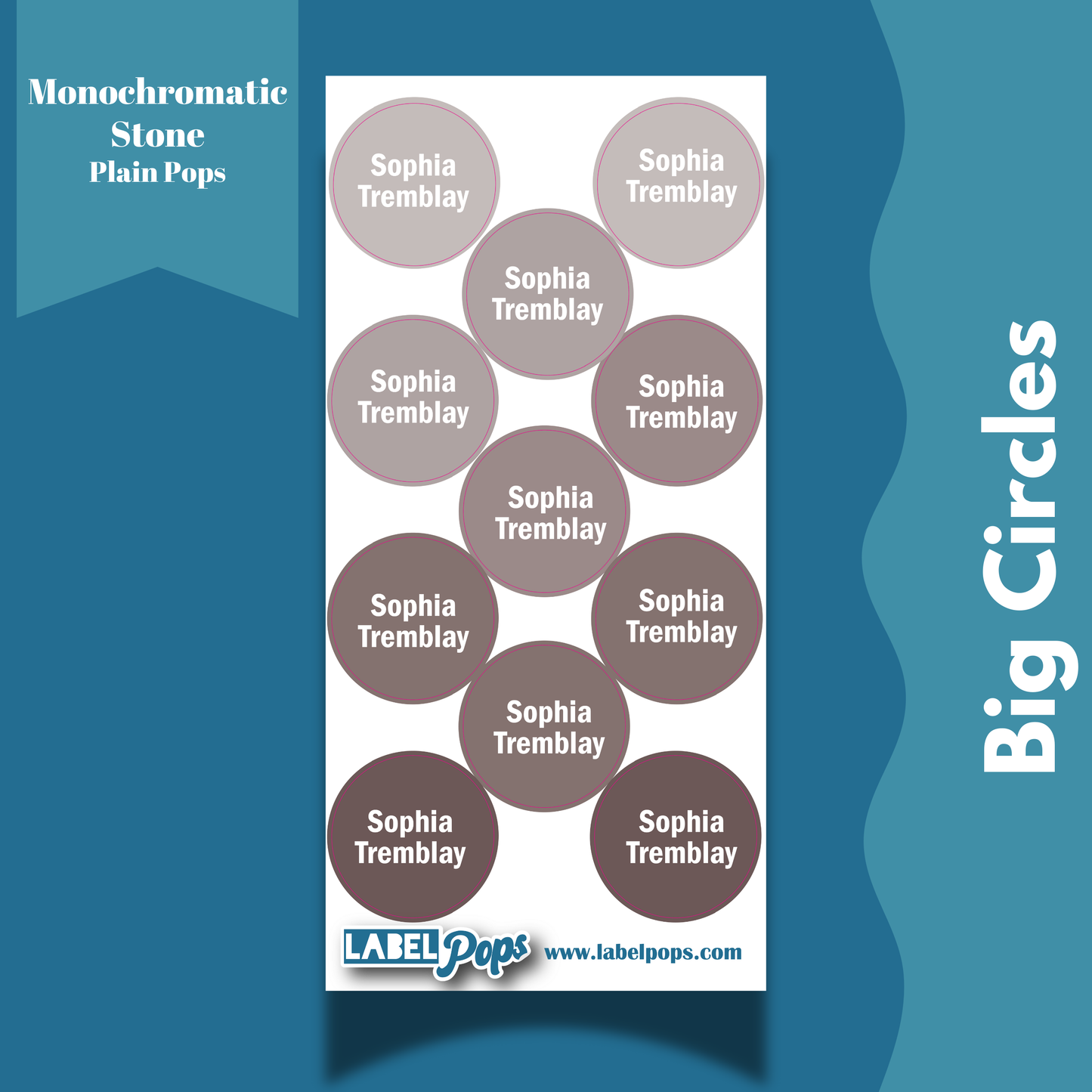 Large Circles - Monochromatic Stone