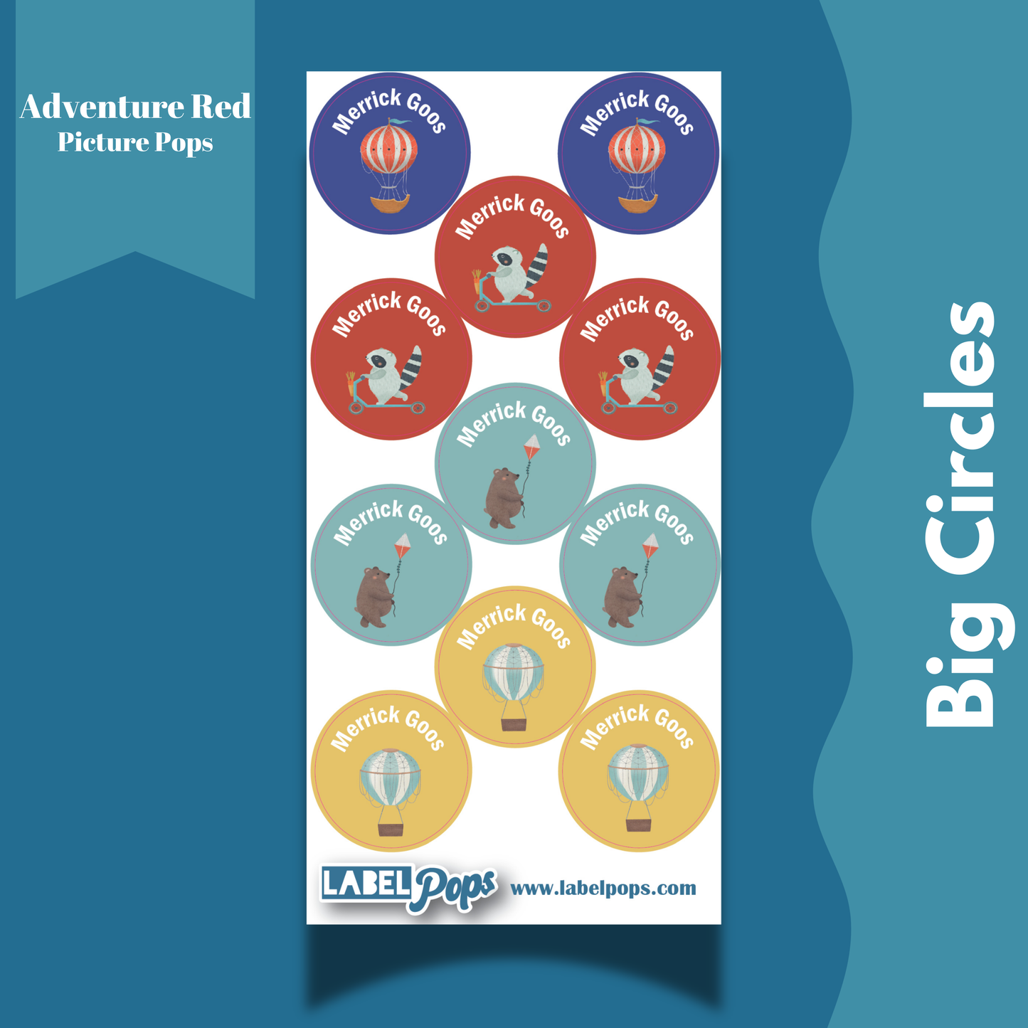 Large Circles - Adventure Red