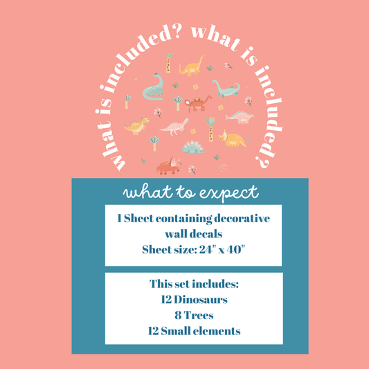 Dinosaurs- Set with Pink