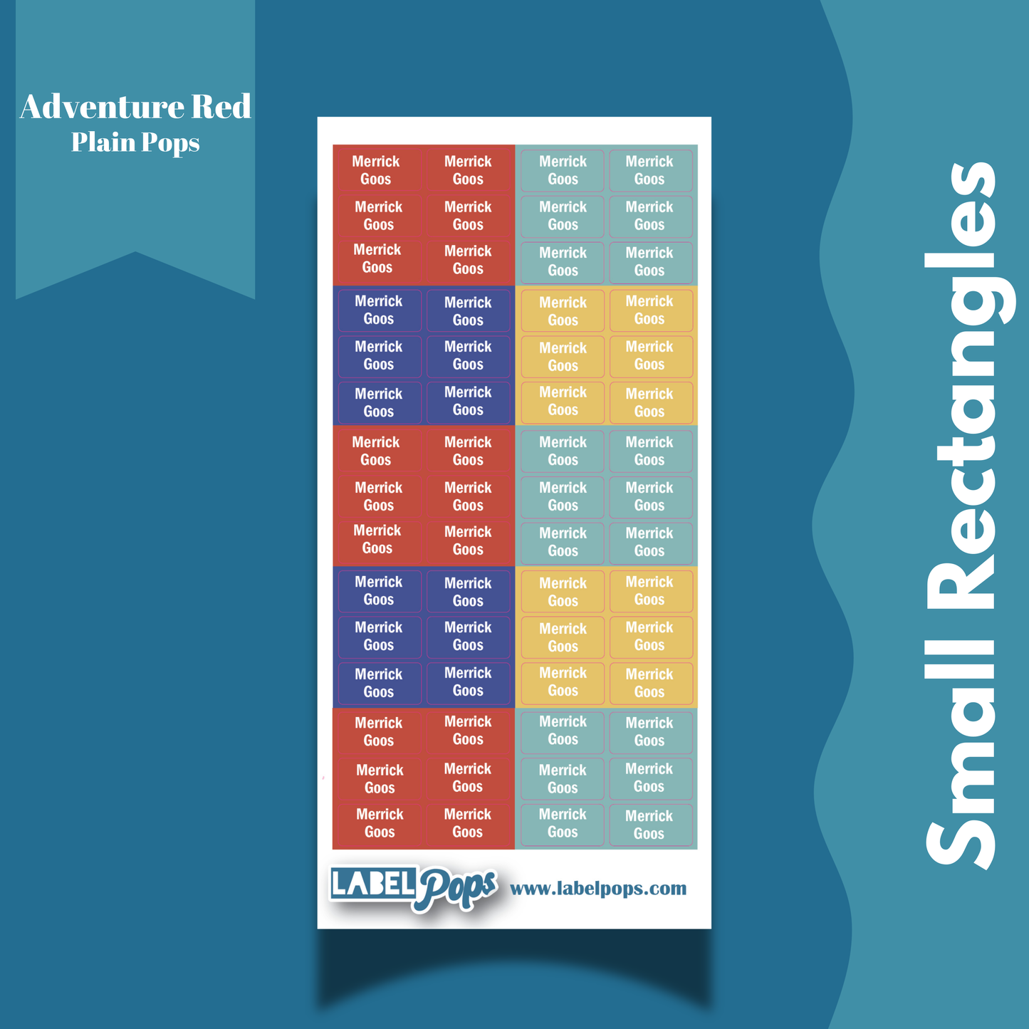 Small Rectangles - Adventure Red Colours
