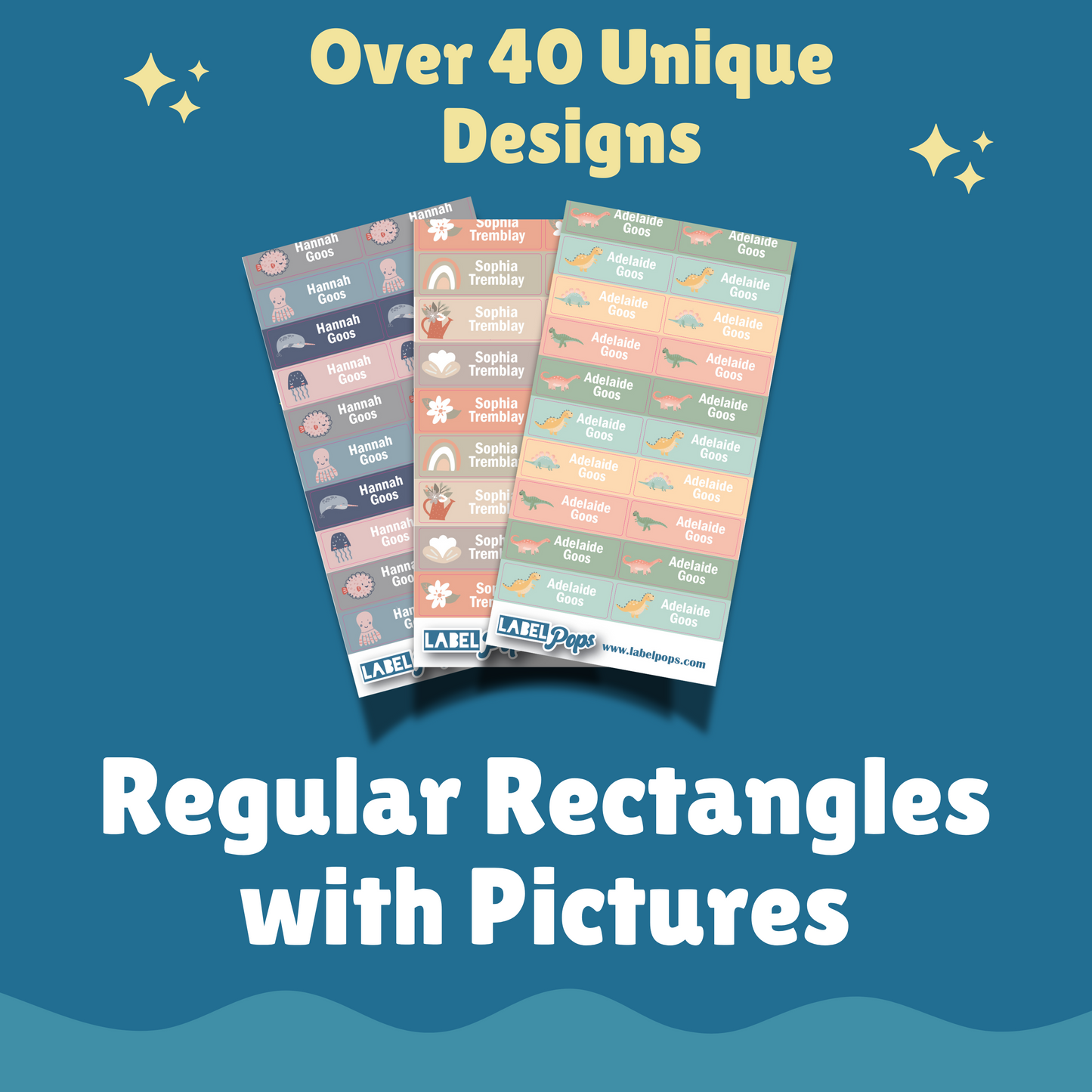 Regular Rectangles - Purple Flowers