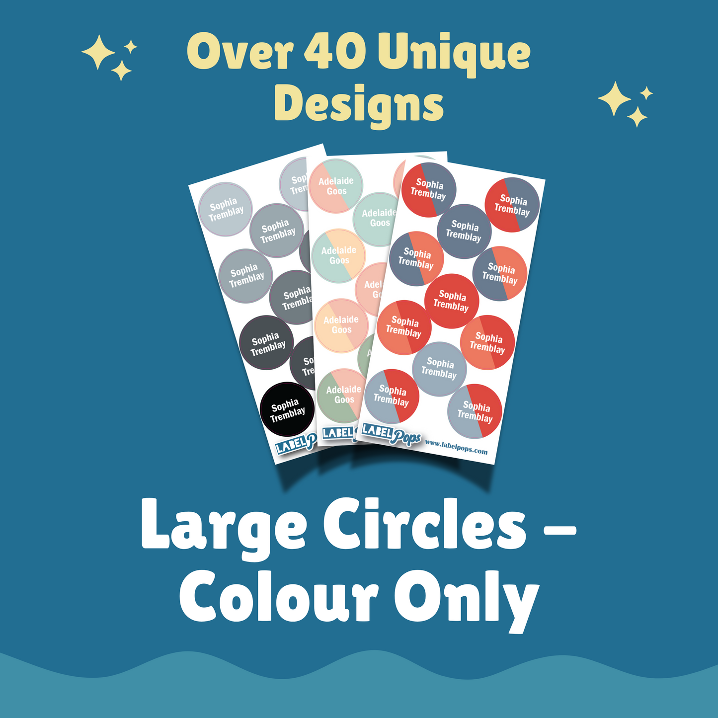 Large Circles - Monochromatic Blue