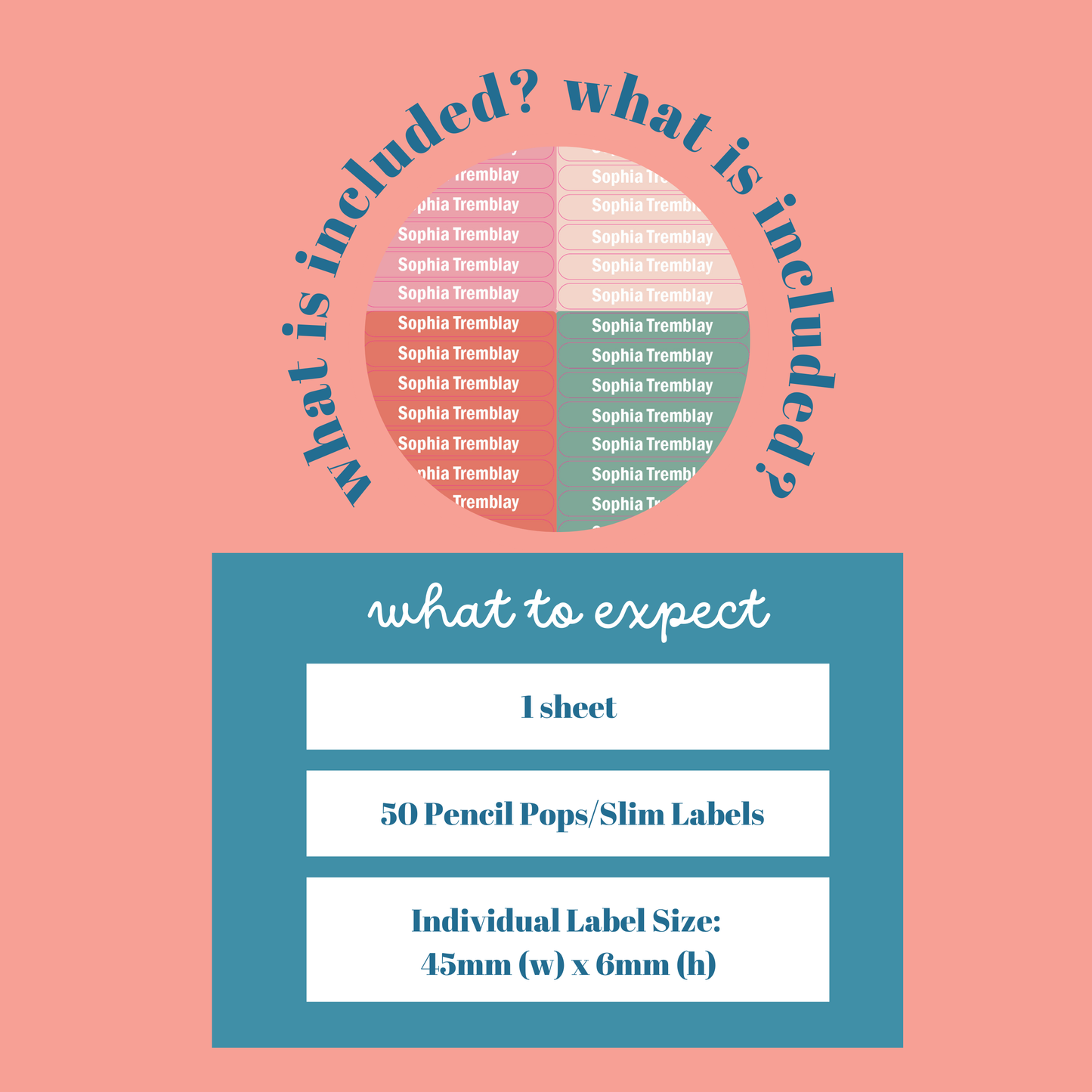 Pencil Pops/Slim Labels - Crabs Red Colour