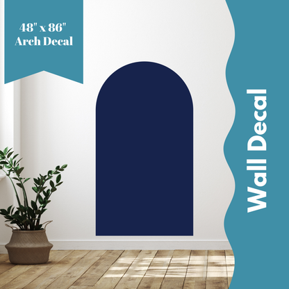 Arch Wall Decal/Wall Sticker - 40 Colour Options - 48" x 86"