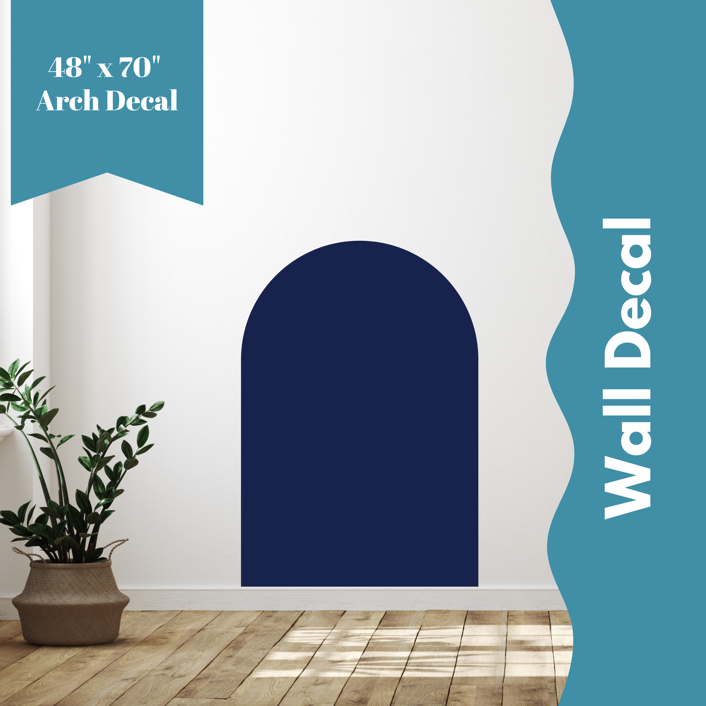Arch Wall Decal/Wall Sticker - 40 Colour Options - 48" x 70"