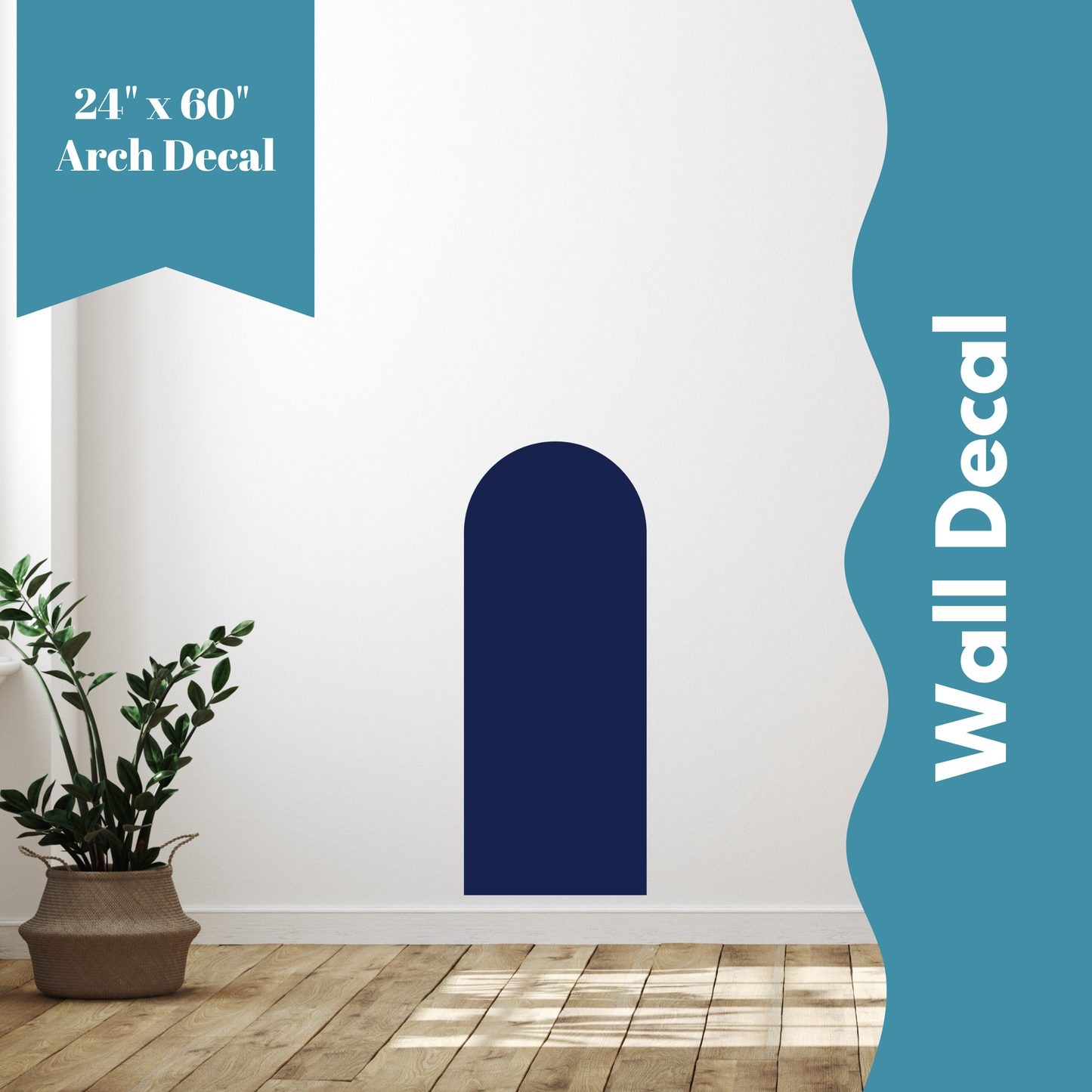 Arch Wall Decal/Wall Sticker - 40 Colour Options - 24" x 60"