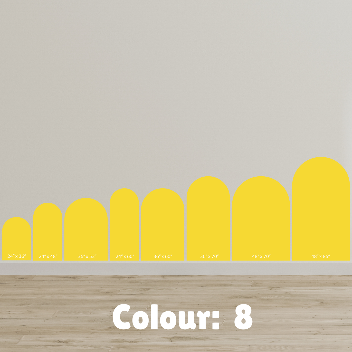Arch Wall Decal/Wall Sticker - 40 Colour Options - 24" x 36"