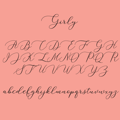 Girly Font - Name Wall Decal/Word Wall Decal (60cm/23.6in wide)