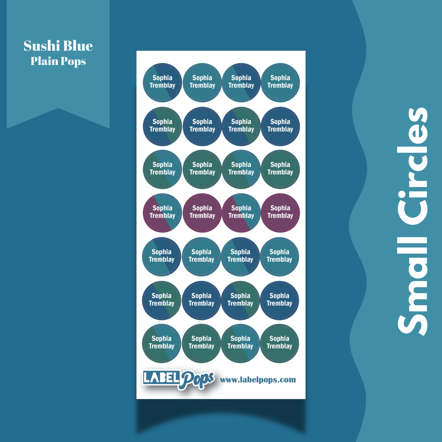 Small Circles - Sushi Blue Colours