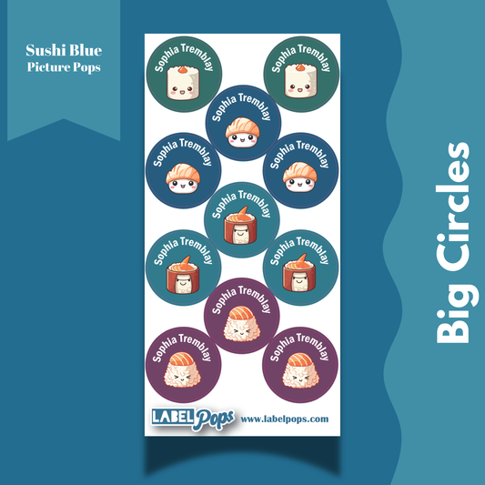 Large Circles - Sushi Blue