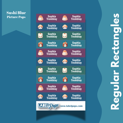 Regular Rectangles - Sushi Blue