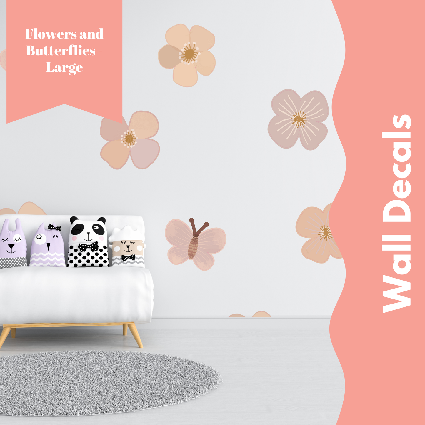 Flowers and Butterflies (Large)