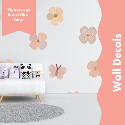 Flowers and Butterflies (Large)