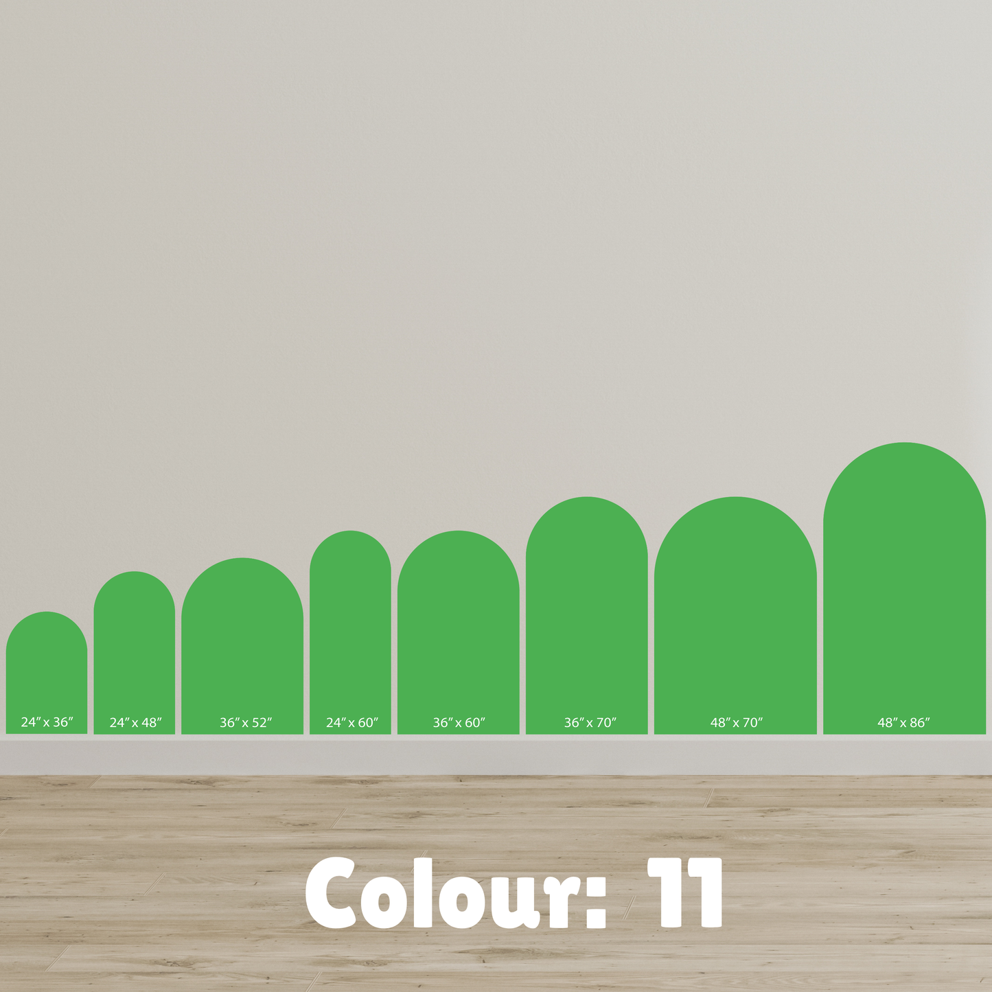 Arch Wall Decal/Wall Sticker - 40 Colour Options - 24" x 36"