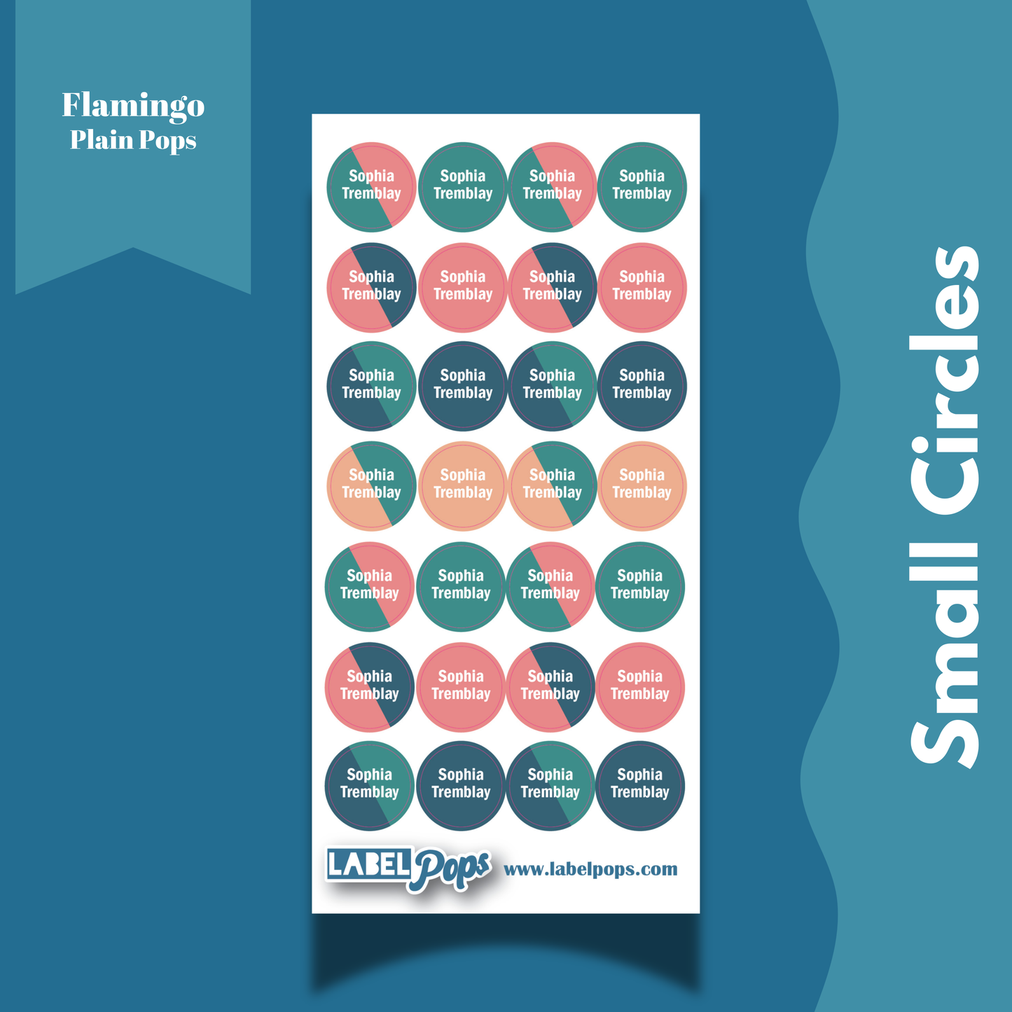 Small Circles - Flamingo Colours