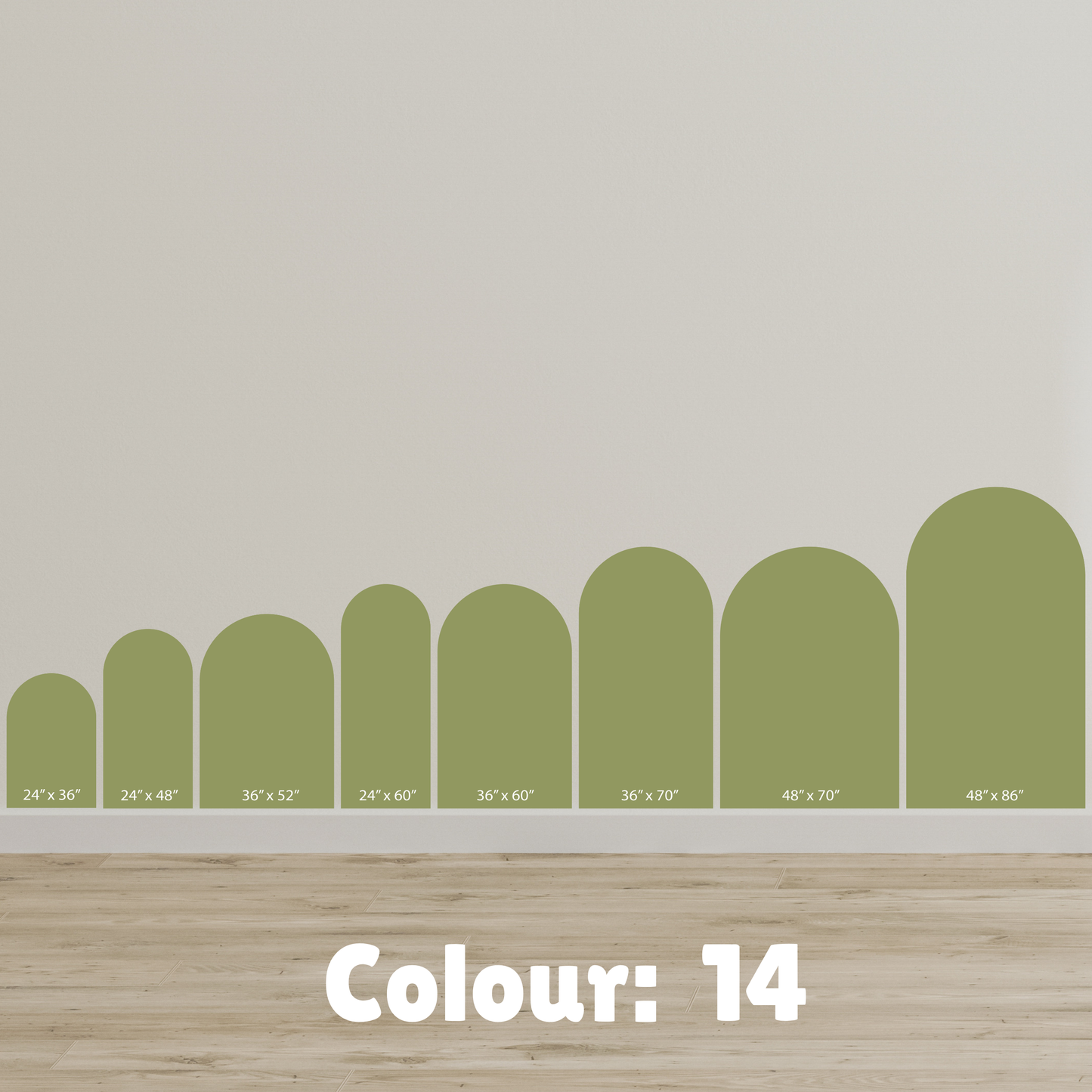 Arch Wall Decal/Wall Sticker - 40 Colour Options - 24" x 36"