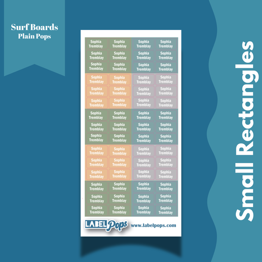 Small Rectangles - Surf Boards Colours