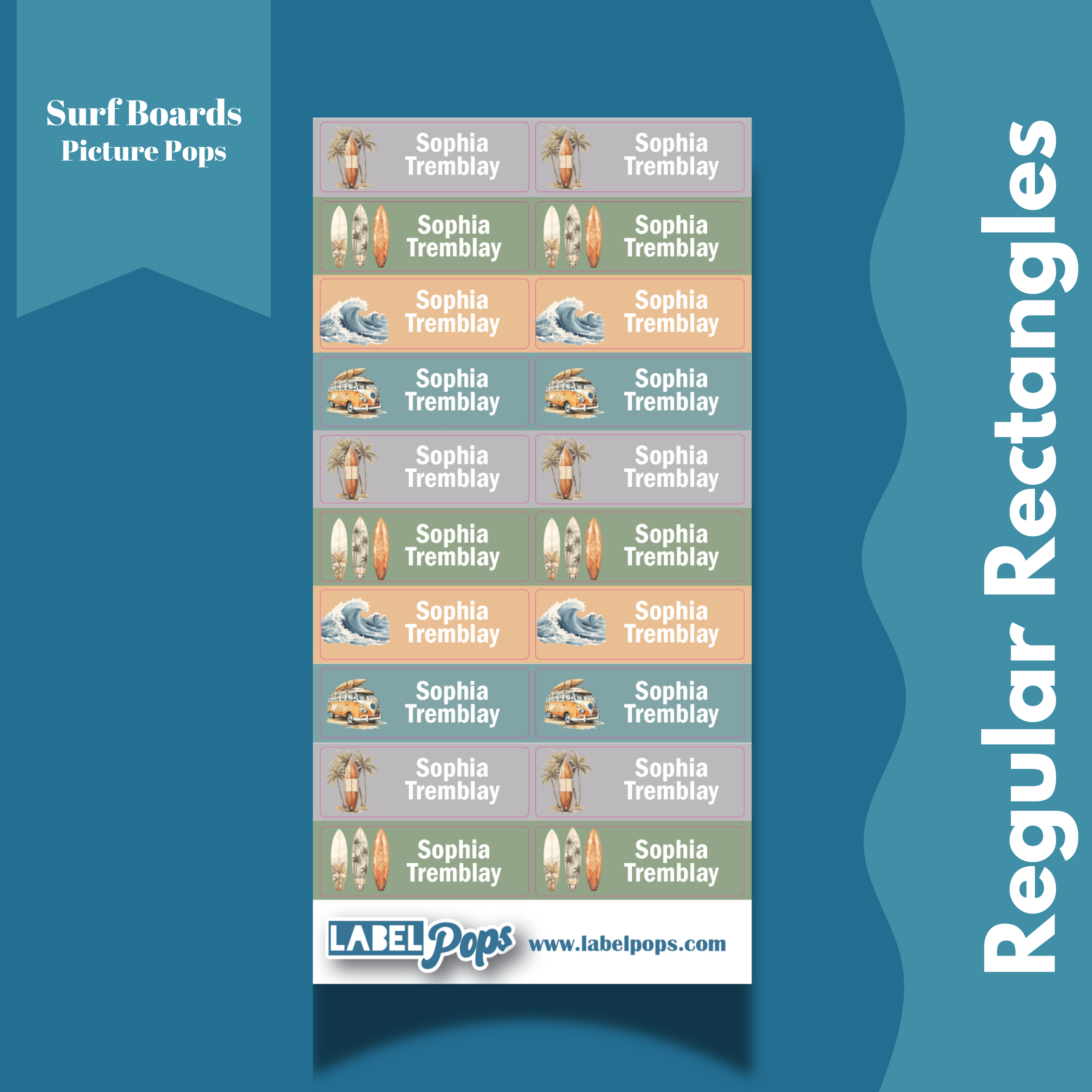 Regular Rectangles - Surf Boards – Label Pops