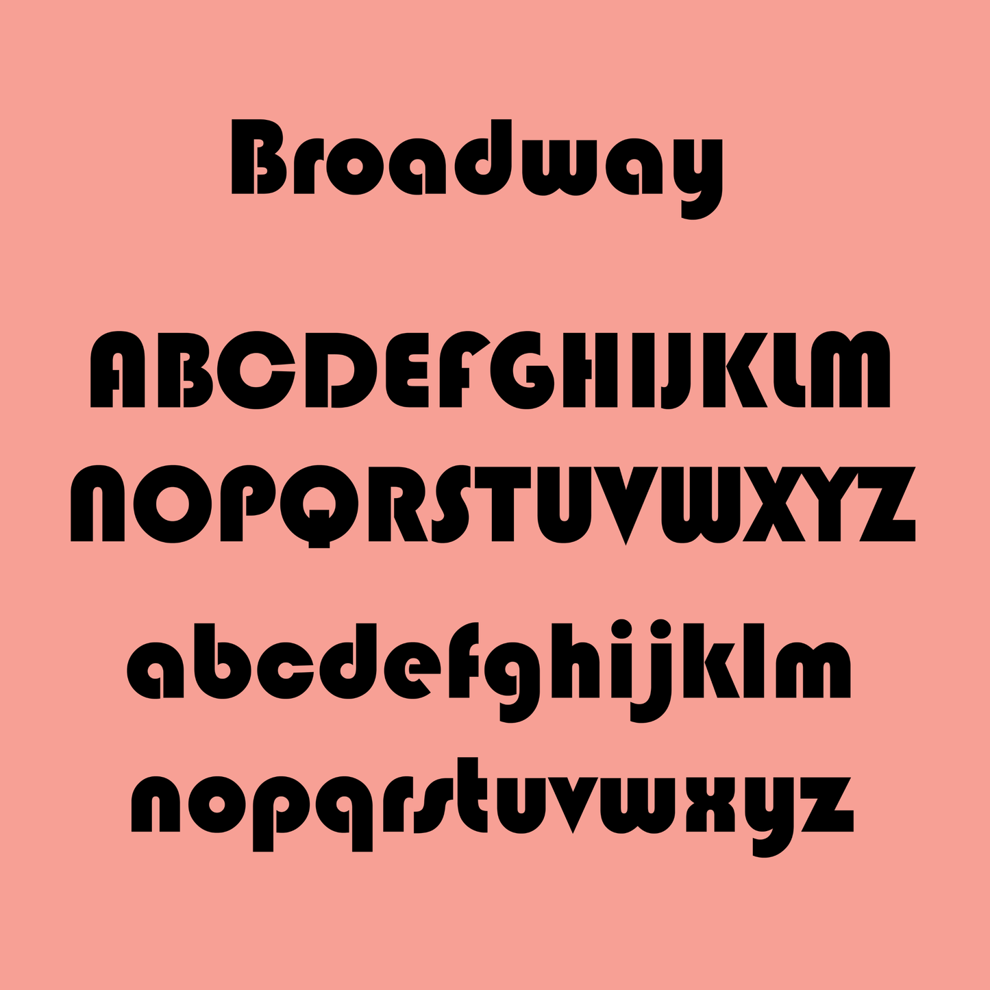 Broadway Font - Name Wall Decal/Word Wall Decal (90cm/35.4in wide)