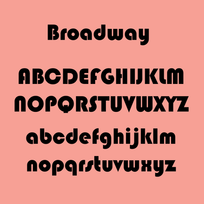 Broadway Font - Name Wall Decal/Word Wall Decal (60cm/23.6in wide)