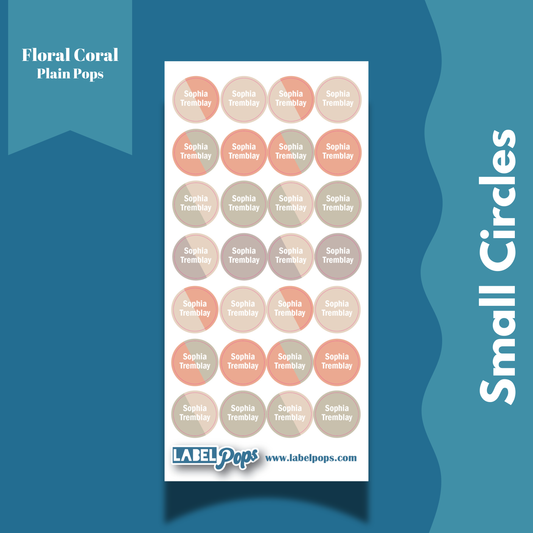 Small Circles - Floral Coral Colours
