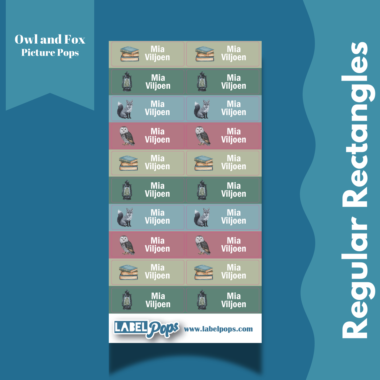 Regular Rectangles - Owl and Fox