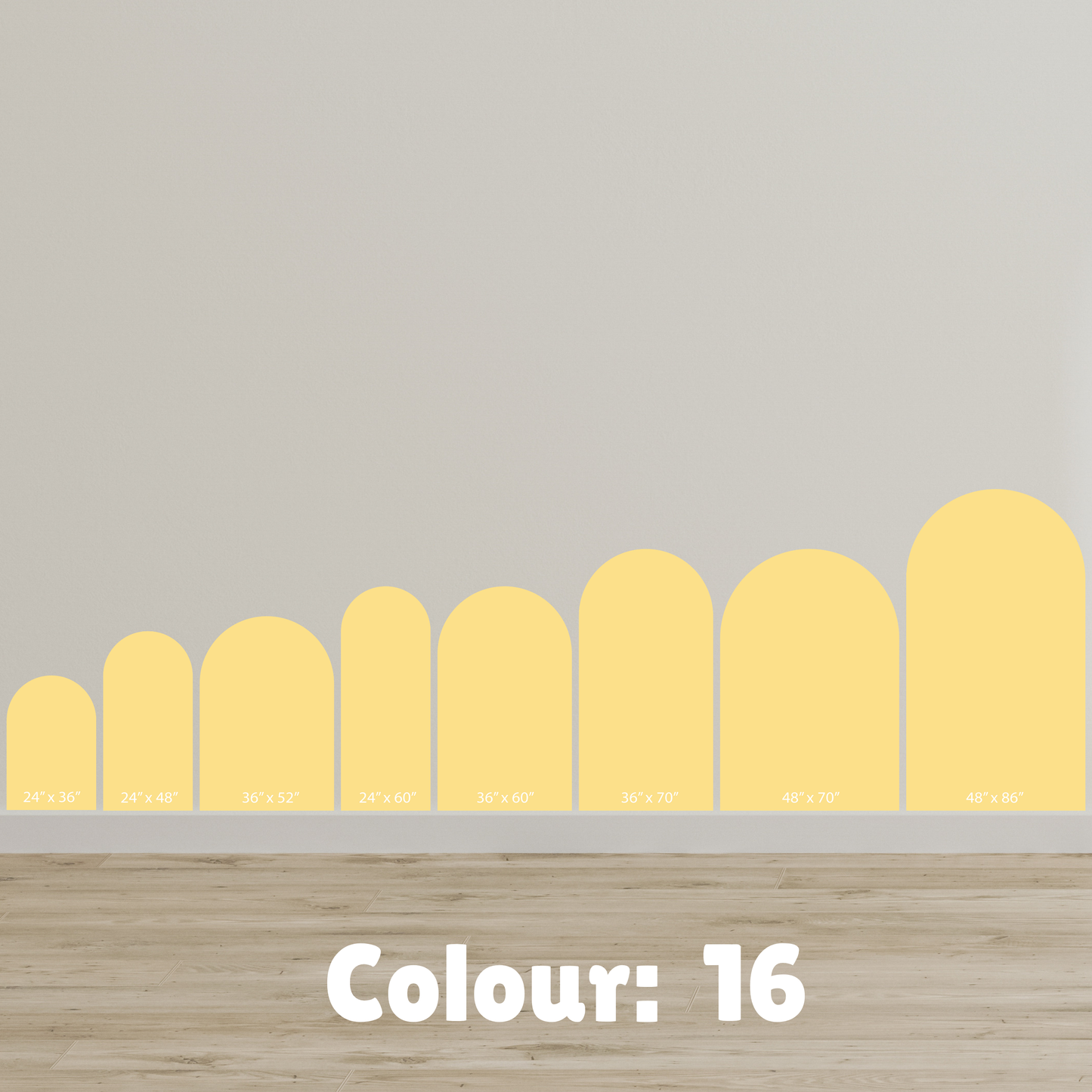 Arch Wall Decal/Wall Sticker - 40 Colour Options - 24" x 36"