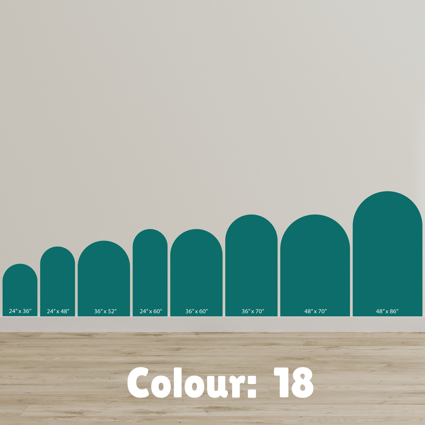 Arch Wall Decal/Wall Sticker - 40 Colour Options - 24" x 36"
