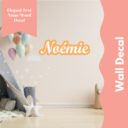 Elegant Font - Name Wall Decal/Word Wall Decal (90cm/35.4in wide)
