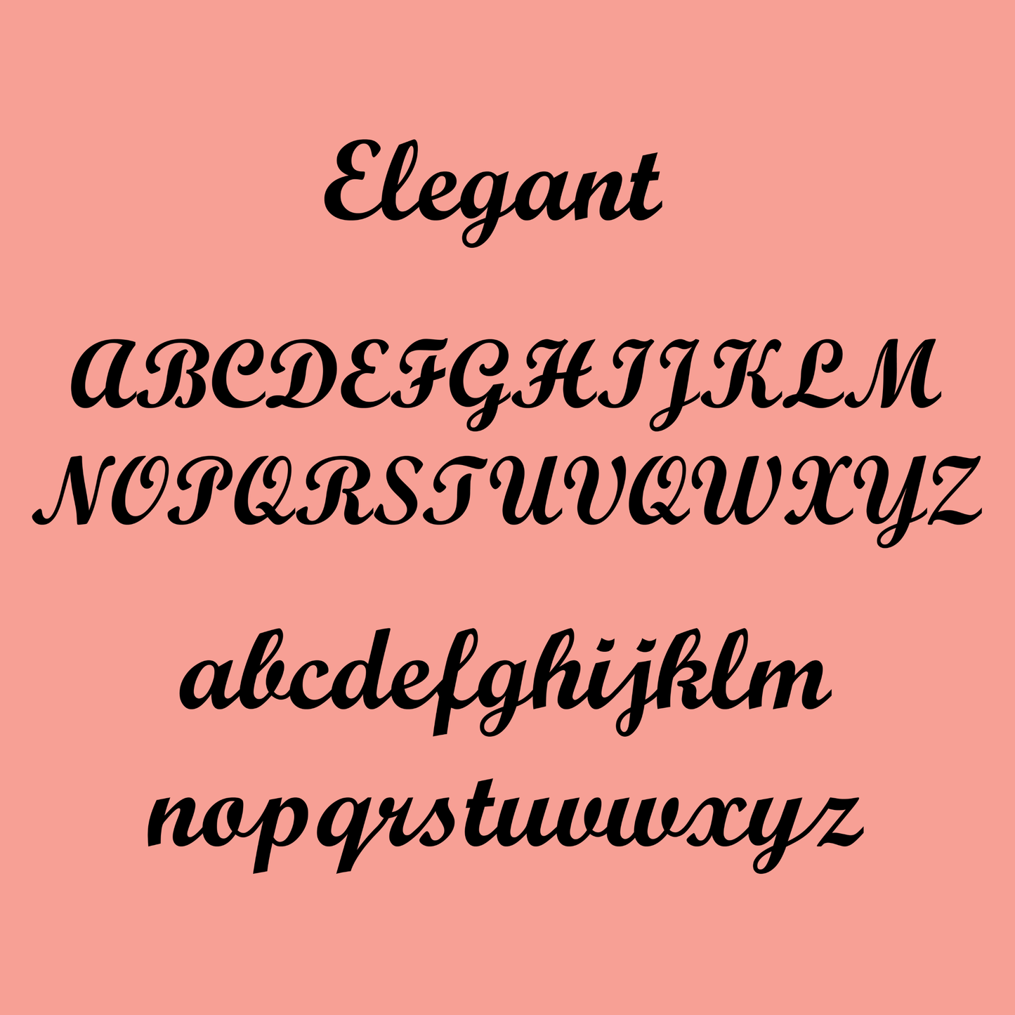Elegant Font - Name Wall Decal/Word Wall Decal (60cm/23.6in wide)