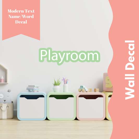 Modern Font - Name Wall Decal/Word Wall Decal (90cm/35.4in wide)