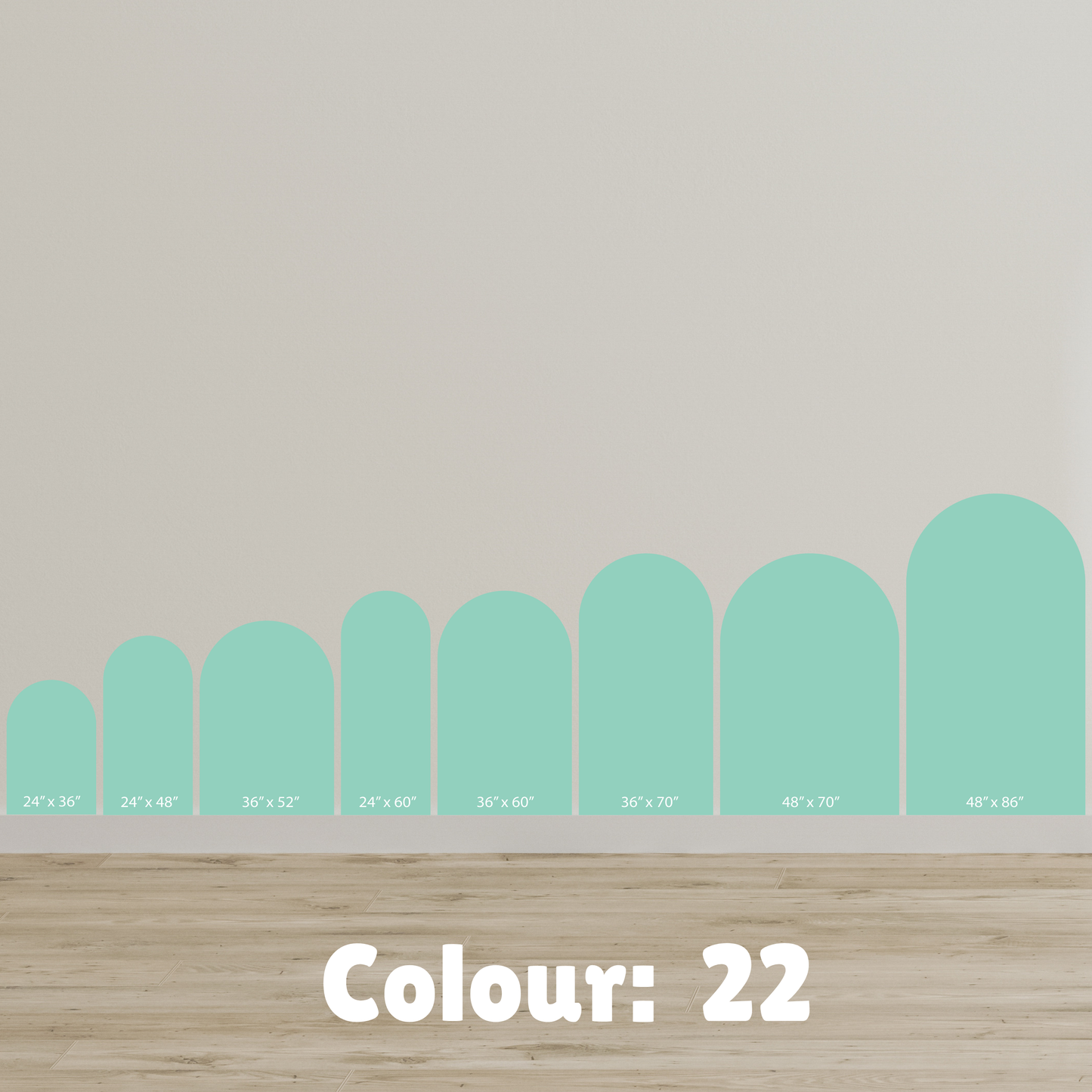 Arch Wall Decal/Wall Sticker - 40 Colour Options - 24" x 36"
