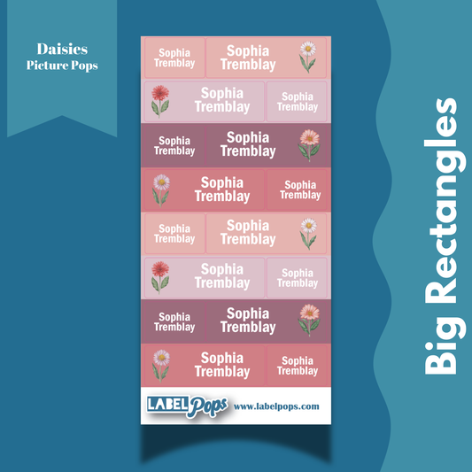 Large Rectangles - Daisies
