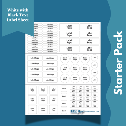 White with Black Text - Starter Pack