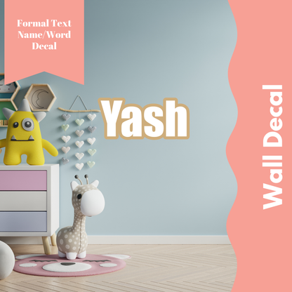 Formal Font - Name Wall Decal/Word Wall Decal (90cm/35.4in wide)