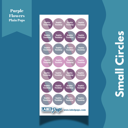 Small Circles - Purple Flowers Colours