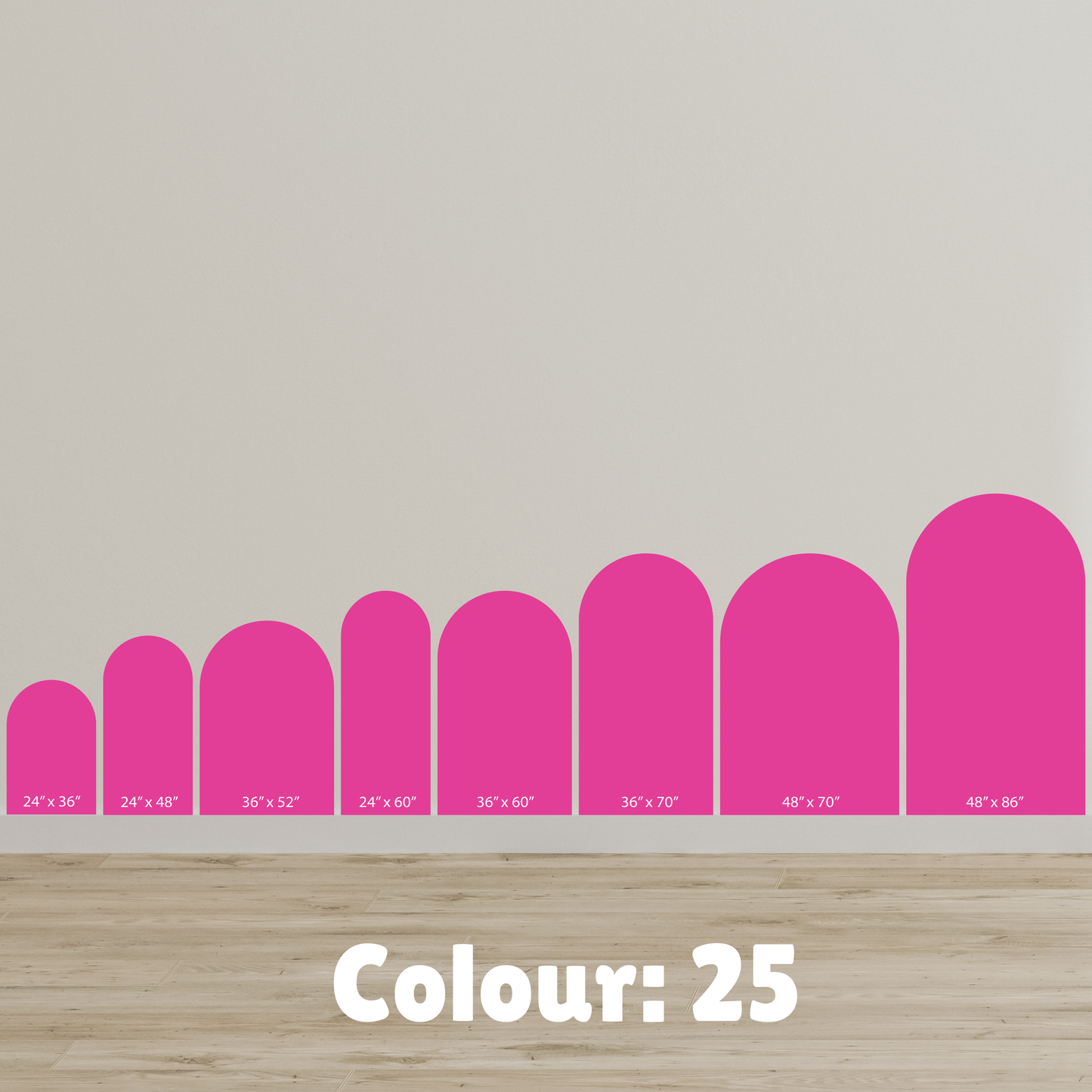 Arch Wall Decal/Wall Sticker - 40 Colour Options - 24" x 36"