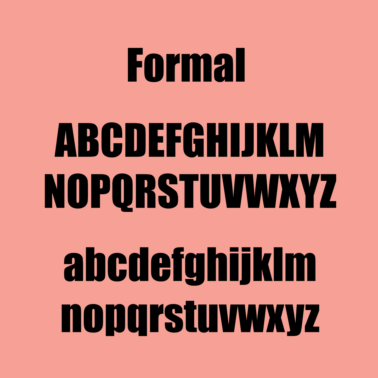 Formal Font - Name Wall Decal/Word Wall Decal (90cm/35.4in wide)