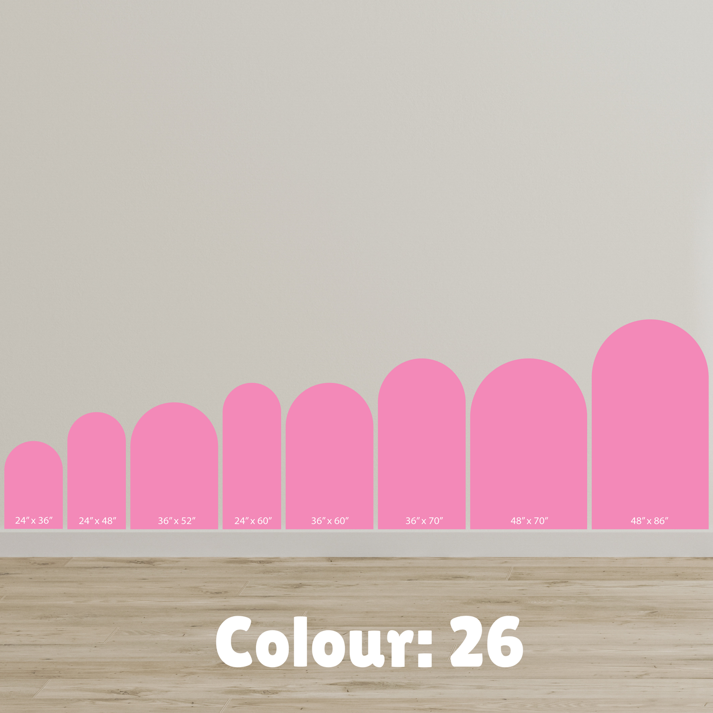 Arch Wall Decal/Wall Sticker - 40 Colour Options - 24" x 36"