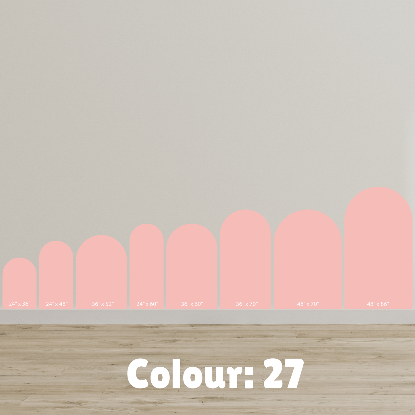 Arch Wall Decal/Wall Sticker - 40 Colour Options - 24" x 36"