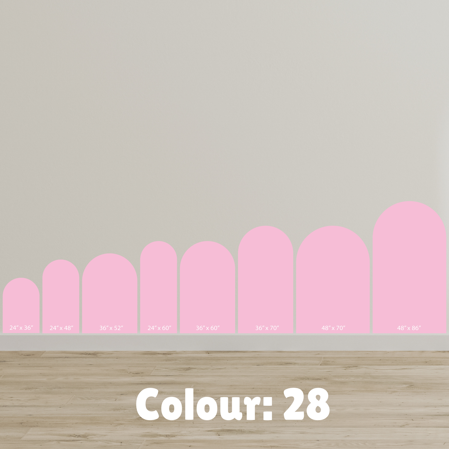 Arch Wall Decal/Wall Sticker - 40 Colour Options - 24" x 36"